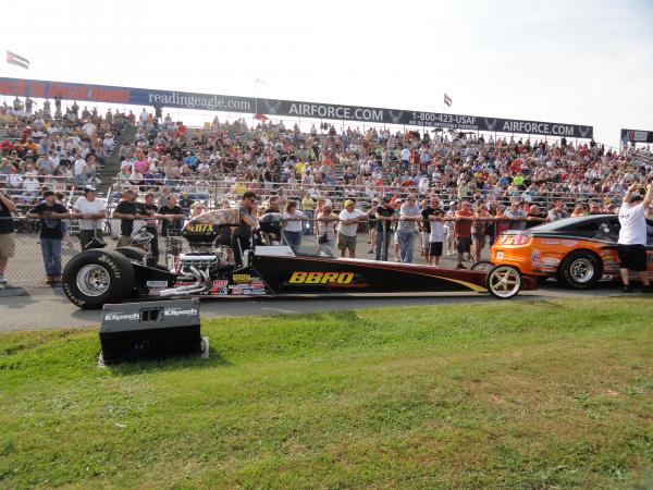 A day I'll never forget. Best friend Patrick Myers wheeling my Dragster @ the 2013 Uni-select auto nationals @ Maple grove raceway and winning in super comp