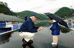 Graham Light and Timmy discussing the weather in Bristol, TN.