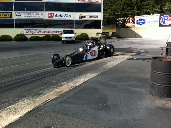 Stephanie's  first big car burnout
Special Thank's to  Doug Foley and his Drag racing school!!