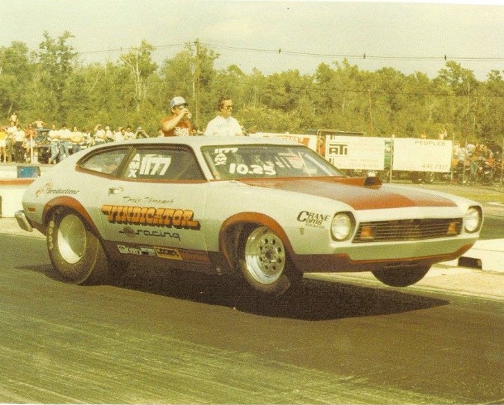 Chop Top Pinto...300 Ford 6cylinder...CJ Batten Boss 302 head...Hillborn injected,Nash 5 speed..."buzz" box ALWAYS way under NHRA indexes !!! NHRA-IHRA National event class winner...photos in Super Stock magazine...