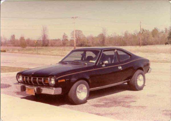 74 AMC Hornet This car probably surprised more people than you'd believe. Had the 360 engine option, I added a better cam, 4 bbl. carb, and headers. The lesson in this, was never underestimate anything you see.