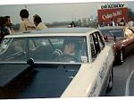 staging lanes at Muncie - that's pit stop Paul setting behind the wheel - good kid,he just didn't know how much work racing a car would be