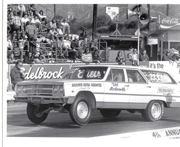 Val Hedworth 1965 Chevelle SS NA Wagon Irwindale 1975