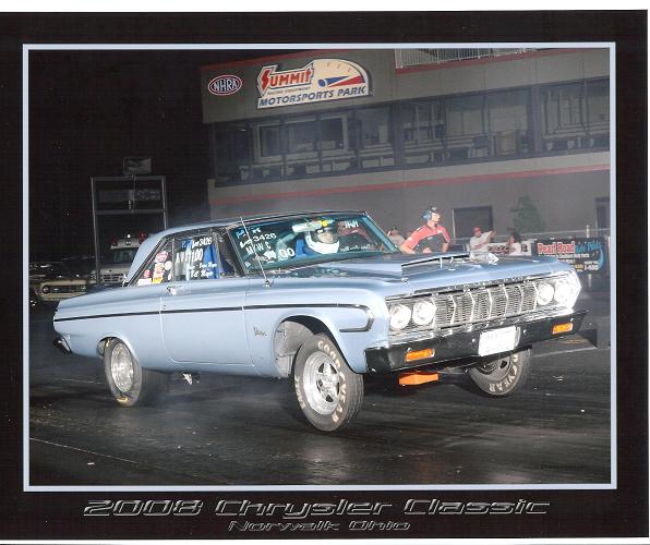 Meyer Family Racing
Drivers: Bill, Lonny, and Brian Meyer
1964 Plymouth Belvedere
Nostalgia Super Stock #3426
IHRA H/R# 3426, NHRA S/ST# 3426
www.meyerfamilyracing.us