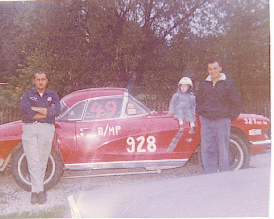 This is Bill's first race car, a 1962 Corvette that ran in B/MP
The little guy is Nitro Joe