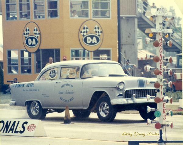 Rompin Rebel Division 4 Modified Production. Immaculate Race car. Set D/MP MPH record at Amarillo Dragway 120.4 mph September 7 1969. Back then if was really fun,trying to work a four speed with precision,quite the task,but worth it.