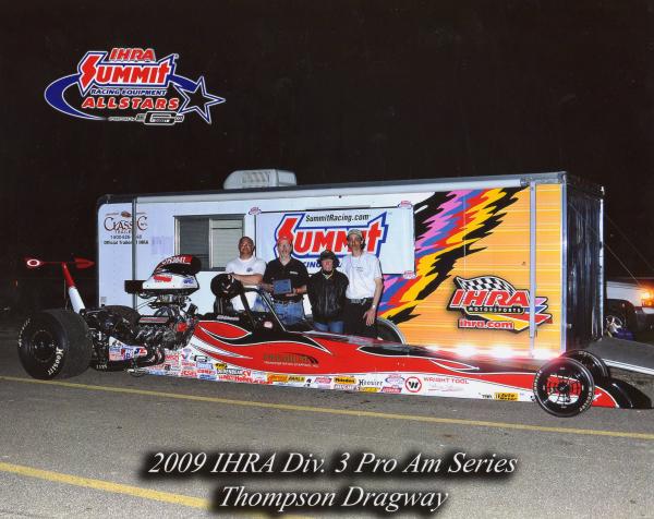 img007 Runner up at IHRA Pro Am, Thompson, OH, also Best Engineered Award