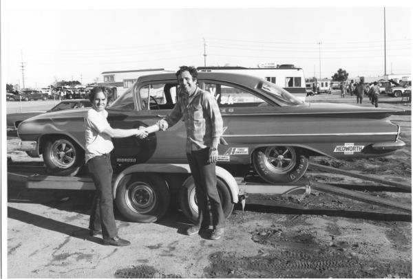 60 Chevy 1979 Winternationals Tony Janes John Barkley handshake