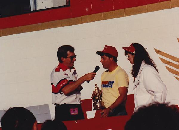 Dad winning the 1990 NHRA Winston Invitational at Rockingham