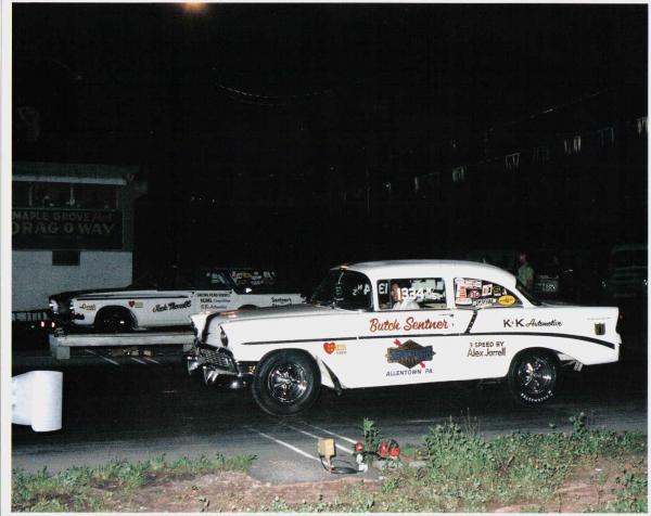 Allentown's Stock Eliminator 
Butch Sentner's '56 Sedan& Troxells '62 Ply